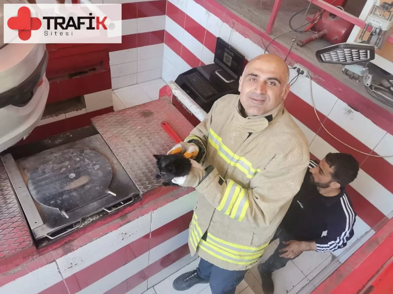 Mardin'de Otomobil Motorunda Sıkışan Yavru Kedi İtfaiye Ekipleri Tarafından Kurtarıldı!