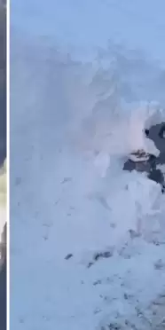 Tabzon'dan Bayburt'a Kar Altında Mahsur Kalan Otomobil Kurtarıldı