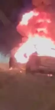 "Seyir halindeki araç alev alev yanarak kül oldu!"
