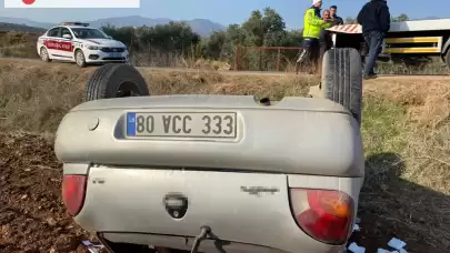 Osmaniye'de Kontrolden Çıkan Otomobil Takla Attı: 2 Yaralı