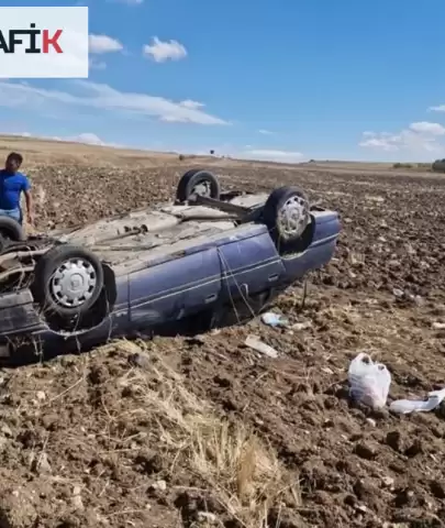Çorum Alaca'da Tarlaya Devrilen Otomobilde 4 Yaralı!