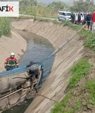 Aydın'ın Nazilli ilçesinde Otomobil Sulama Kanalına Uçtu: Bir Yaralı Var!