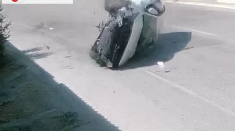 İnegöl'de Kontrolden Çıkan Otomobil Takla Attı, 2 Yaralı